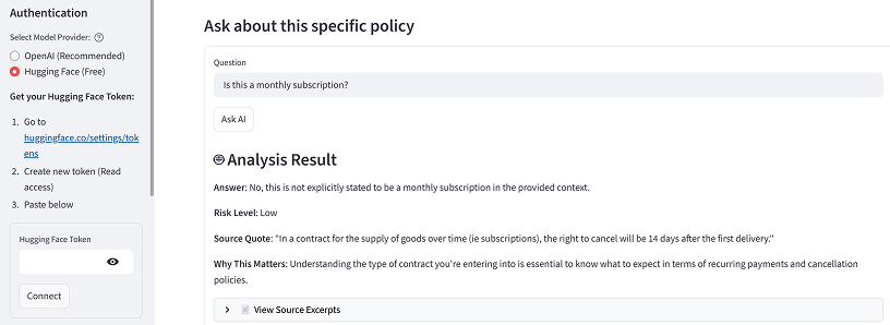 ToS RAG Analyzer — Grounded answers with citations