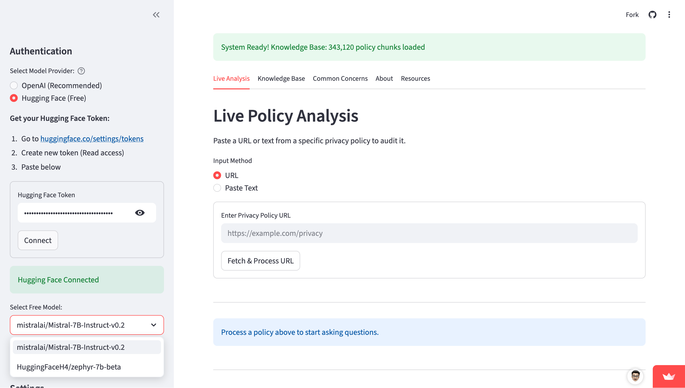 ToS RAG Analyzer — Vector pipeline and retrieval