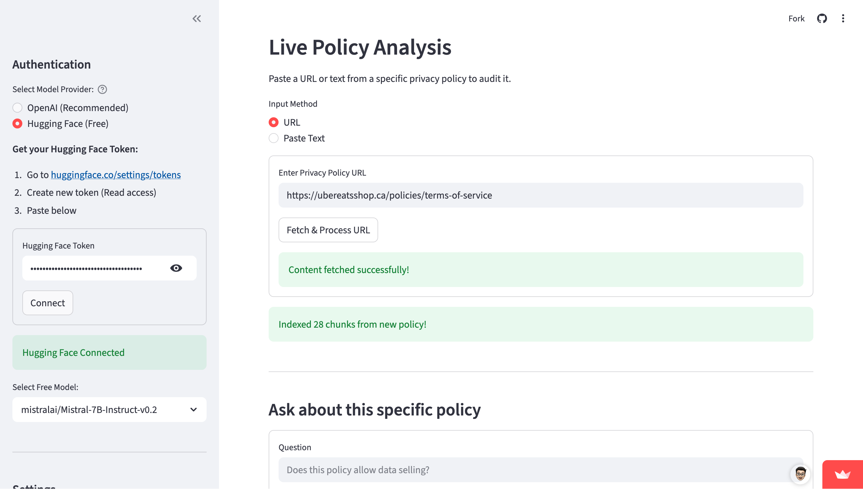 ToS RAG Analyzer — Validated on live policies
